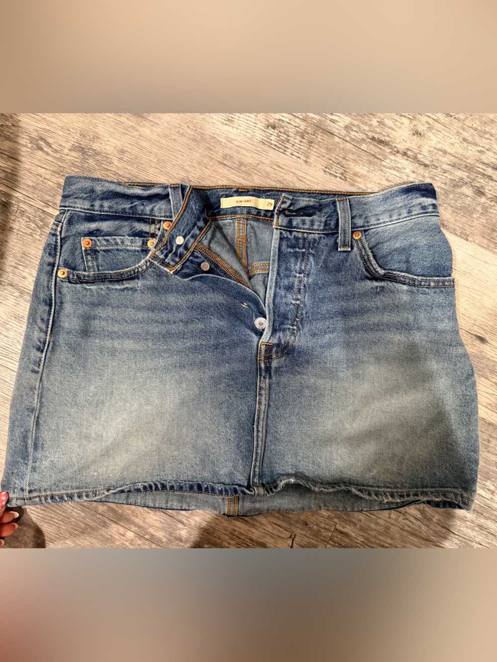 LEVIS SZ 29 Denim Jeans Skirt - Blue